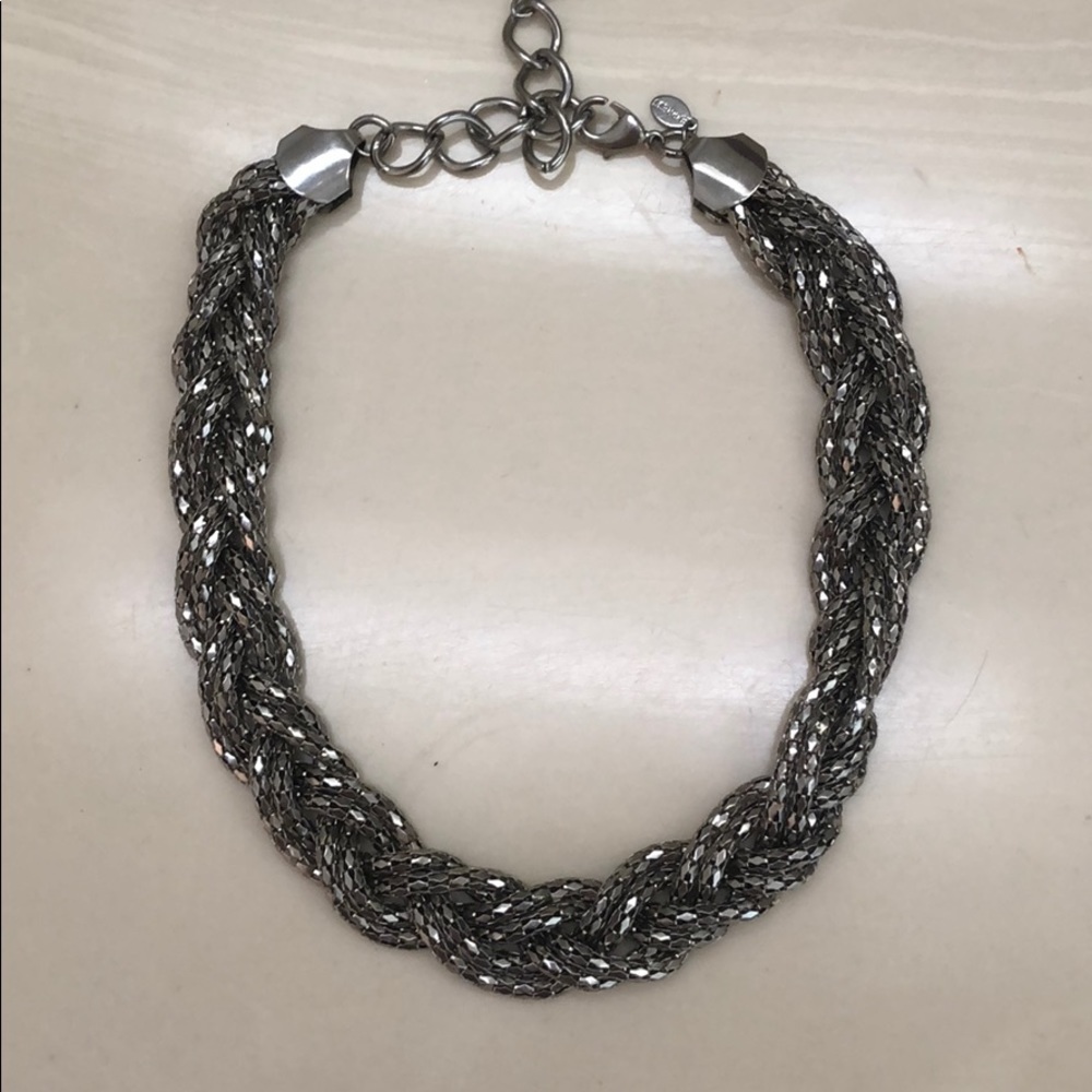 Chunky silver necklace from express
